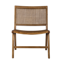 Manufactory French Wood Frame Cane Back Chair Seat Accent Rattan Cane Chair for Living Room