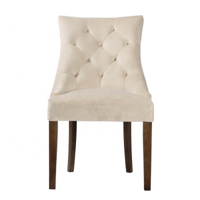 FN-0633 best sell luxury wood French fabric velvet dining chair