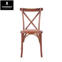 Solid Wood Stacking rattan chair wedding crossback chair beech wood chairs