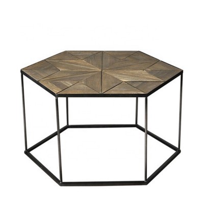 FN-6702 classic design distressed table top antique wood coffee table