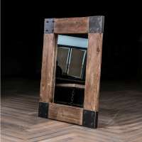 Home Decor Black Fir Corners Wood Mirror Frame