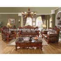 AM929 american sofa set american classic wooden sofa set high back chesterfield sofa