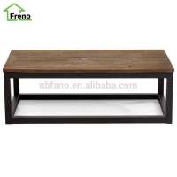 FN-1608 Distressed Natural Color Vintage Long Coffee Table