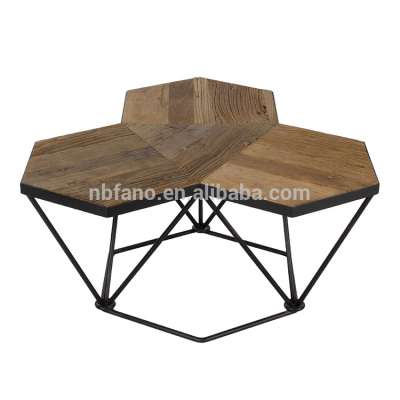 FN-6715 hot sale modern design reclaimed wood coffee table