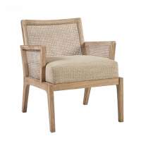 Luxury Modern Solid Wood Custom Furniture Super Quality Comfortable Armrest Rattan Chair